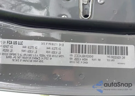 2019 Dodge Charger Sxt Awd z USA, uszkodzony, nr VIN 2C3CDXJG6KH520549